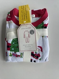 Pottery Barn Kids Jolly Santa Holiday Pajama Size 4 - Picture 1 of 3