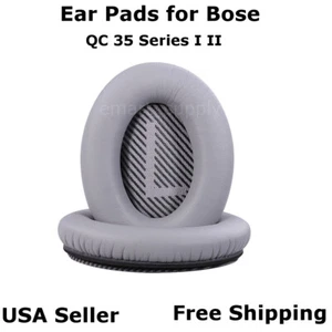 Ohrpolster Polster Paar Silber für Bose QuietComfort QC 35 Serie I II Kostenloser Versand - Bild 1 von 1