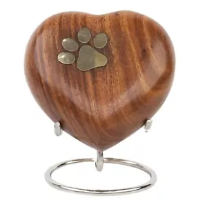 Pet Memorial Wood Urns for Dog or Cat Ashes,Small 3 Cubic Inches Wooden Urns ... - Picture 1 of 6