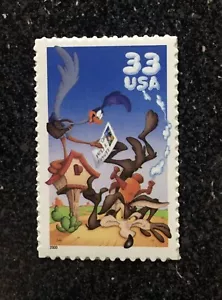 2000USA #3391a 32c Road Runner & Wile E Coyote - Looney Tunes - Single Mint - Picture 1 of 1