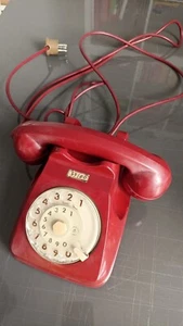 Telefono a disco s62 design Lino Saltini bordeux colore originale - Foto 1 di 6
