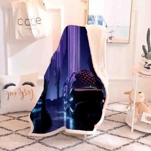 Sofá sofá de picnic manta polar cálida 3D de lujo nocturno debajo del coche deportivo - Imagen 1 de 6