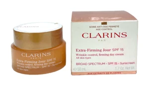 Clarins Extra-Firming Jour Wrinkle Control, Day Cream SPF 15 (50ml/1.7oz) NEW! - Picture 1 of 4