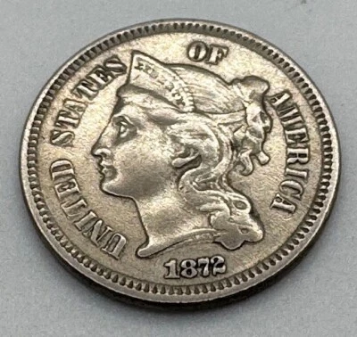 1872 Three 3 Cent Nickel - Image 1 of 2