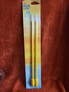The Knit Lite Agujas de Tejer Iluminadas Nº10 " (13"...33cm) Nuevas (AMARILLO) - Imagen 1 de 4
