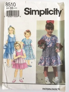Simplicity Pattern 8510 | Pinafore & Dress with Layered Skirt  | Child's Sz 5-6X - Picture 1 of 3