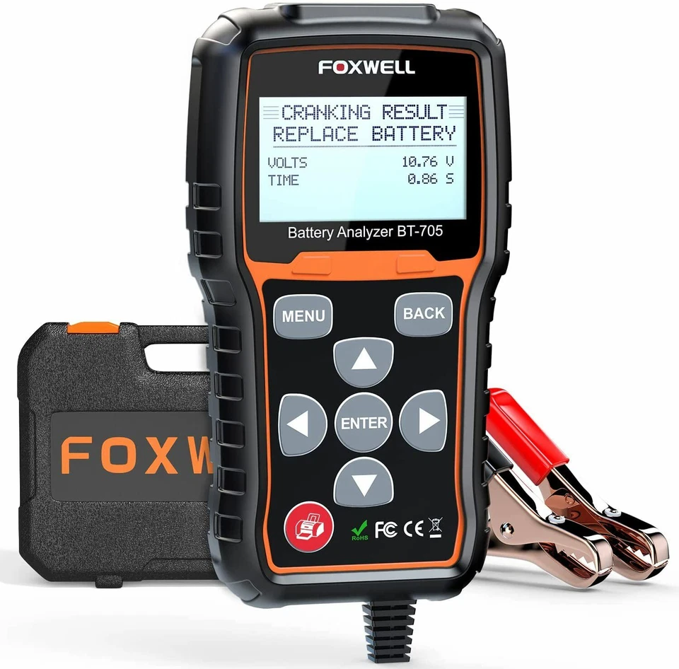 FOXWELL BT705 12V 24V Battery Load Tester Cranking &Charging Alternator Analyzer - Image 1 of 4