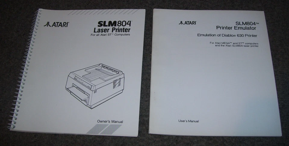 NEW Atari 520 1040 ST Mega Computer SLM 804 Printer Owner's User Manual C033517 - Image 1 of 1