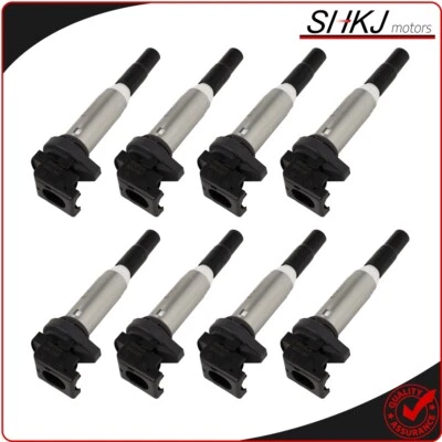 Pacote com 8 bobinas de ignição adequadas para 2012 2013 2014 2015 2016 BMW 550i 650i V8 4.4L - Imagem 1 de 4