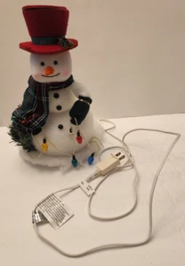 Light up soft snowman with Christmas lights UPC #096882518221 IT WORKS JUST FINE - Picture 1 of 8
