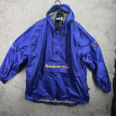 Reebok Anorak Windbreaker Mens 2XL Vintage Blue Reebok Athletic Dept. Pullover - Image 1 of 4