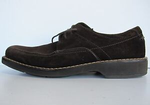 ECCO VEGETABLE TANNED INSOLE SUEDE LACE UP SHOES SIZE 43 BROWN 