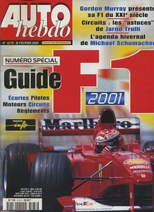 AUTO HEBDO n°1278 21/01/2001 GUIDE F1 2001 C5 V6 3.0 406 coupé HDI - Imagen 1 de 1