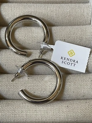 Kendra Scott Colette “Feather Light” Hoops In Silver - Image 1 of 4