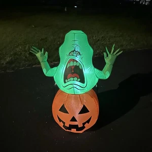 Gemmy Airblown 3.5’ Cazafantasmas Delgado con Calabaza En Caja Original Halloween - Imagen 1 de 8