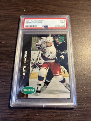 Hóquei Parkhurst Keith Tkachuk (1991) #424 - PSA 9 - Novato - Winnipeg Jets NHL - Imagem 1 de 2
