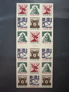 Scott #4215-18 Holiday Knits ATM Booklet of 18 41¢ Stamps (2007) - Picture 1 of 2