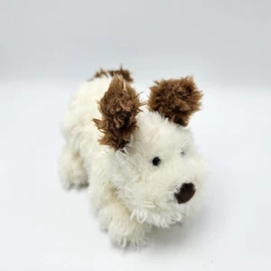 Jellycat Buster Playful Pup 7" White Brown Small beans Plush Stuffed dog Puppy - Picture 1 of 8