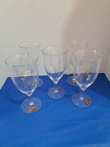Gorham Fine Crystal Hand Crafted Yugoslavia Wine Glass (Set 5) - Picture 1 of 3
