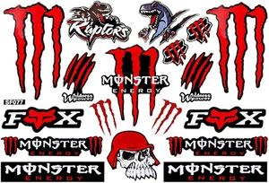 Calcomanías adhesivas reflectantes Monster Energy, pegatinas impermeables moto genial, M - Imagen 1 de 12