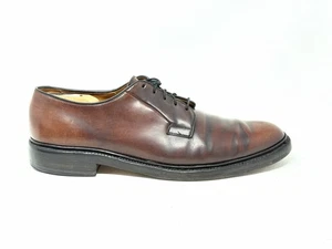 Allen Edmonds Leeds Shell Cordovan braun 12A schmale USA elegante Schuhe + Bäume - Bild 1 von 12