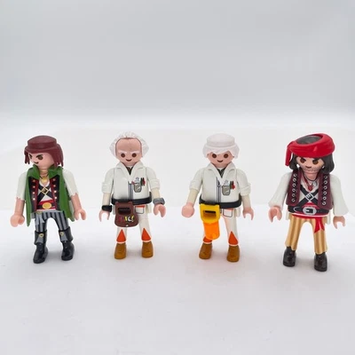 Playmobil Piratas Regreso al Futuro Figura Lote de 4 Accesorios Doc Brown 4.5” Foto 1 de 4