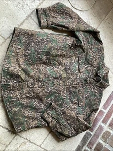 Woolrich Insulated Shirt Mens L Brown Camo Button Long Sleeve Hunting Woodland - Picture 1 of 5