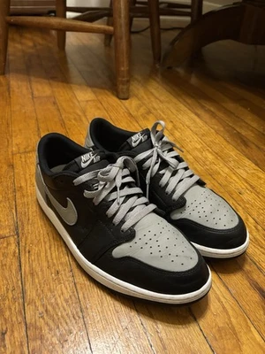 Jordan 1 Retro Low OG Men’s Size 11.5 Shadow Black Medium Grey White CZ0790 - Image 1 of 4