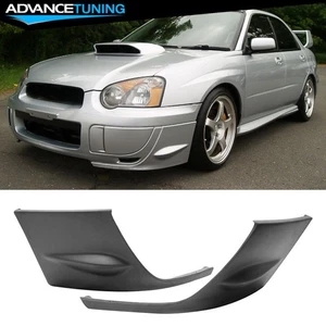 Fits 04-05 Subaru Impreza WRX STI Front Bumper Lip Splitters Winglets Canards PU - Picture 1 of 9