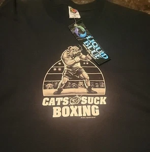 Vintage 1996 Liquid Blue Cats Suck Saloon Bulldog T-Shirt Size XL - Bild 1 von 5