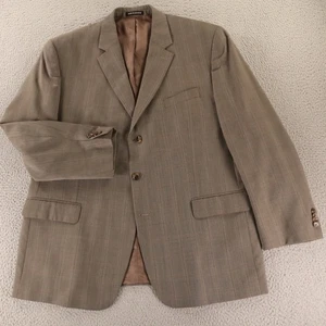Giacca Michael Kors uomo XL 48R marrone beige finestrino check 100% lana blazer - Foto 1 di 18