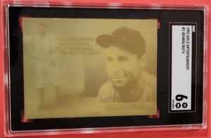 BABE RUTH 1992 GOLD ENTERTAINMENT HOLOGRAM CARD GRADED SGC 6 EX- MINT LOU GEHRIG - Picture 1 of 4