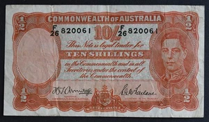 (1941-1948) Australien 10 Shillings Banknote (Armitage/McFarlane) P#25.b - Bild 1 von 2