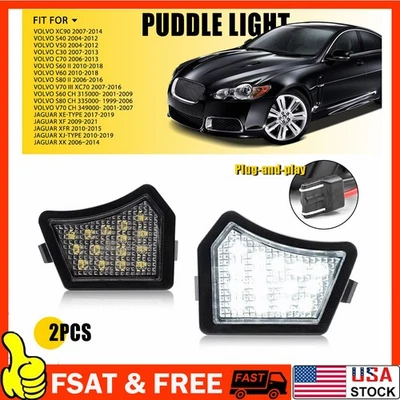 LED Side Mirror Puddle Light For Volvo V70 S80 S60 XC90 V50 C30 C70 C2C37089 B - Image 1 of 4