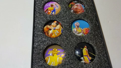 Cosow Kobe Bryant Glass Magnets Set of 6---OPEN BOX Cover