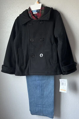 хороший парень kids 3 изделия oufit комплект брюки длинным рукавом рубашка и флисовое пальто новый - Изображение 1 из 4