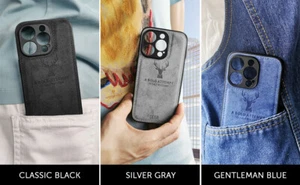Alpha Digital Soft Texture TPU Cloth Protective Case for iPhone 14 Pro/Pro Max - Picture 1 of 12