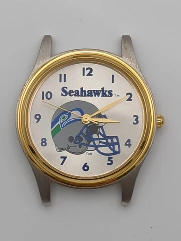 Vintage Seattle Seahawks 1997 Fantasma Watch Japan Move Needs Battery & New Band Cover