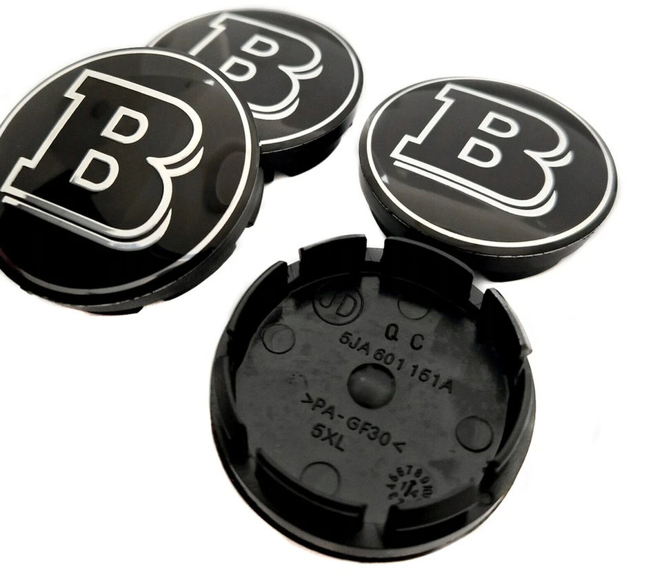 4x 56mm Coprimozzo per Smart 451 453 Brabus Logo Copricerchio Copricerchi Auto - Immagine 1 di 4