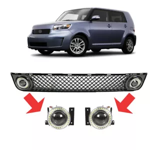 Lower Grille+LED Halo Projector Fog Lights Lamps Kit Fit 2008 2009 2010 Scion xB - Picture 1 of 11