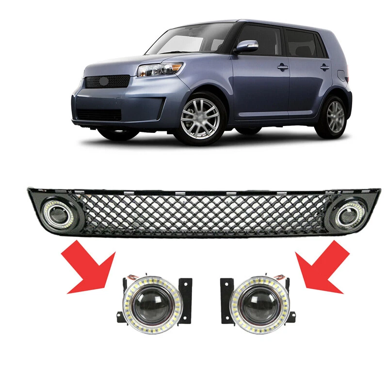 Rejilla inferior + LED halo proyector luces antiniebla kit apto para 2008 2009 2010 Scion xB Foto 1 de 4
