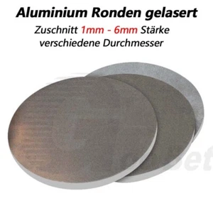 Massiv Aluminium Ronde Scheiben Platte Blech Rund gelasert 1mm - 6mm Stärke 1060 - Picture 1 of 7