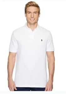 Polo Ralph Lauren Classic Fit Mesh Polo White SM - Picture 1 of 6