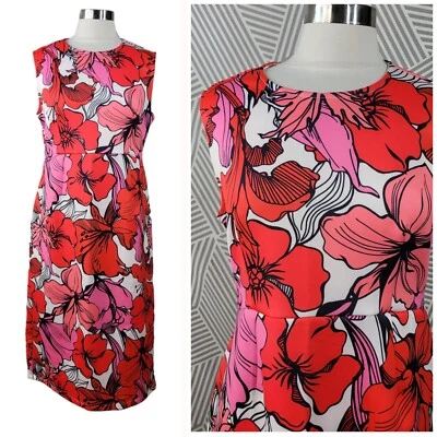 Asos Maternity Dress size 10 US Stretch floral garden party Keyhole Pink Sheath - Image 1 of 4