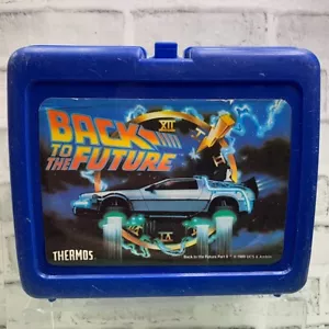 Vintage 1989 Thermos BACK TO THE FUTURE II Plastic Lunch Box Blue No Thermos - Picture 1 of 11