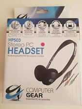 HP503 Stereo Multimedia Headset with Microphone Dual 3.5mm Pink And Green Jack