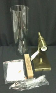 Pottery Barn Maiden Sconce Lamp Light Antique Brass Entry Bath blown glass - Picture 1 of 3