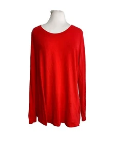 Camiseta para mujer No Boundaries talla XXL roja manga larga mezcla algodón - Imagen 1 de 5