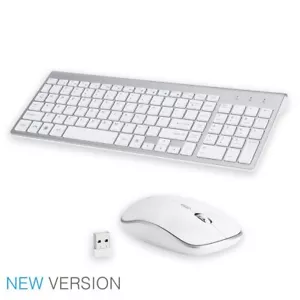2.4G Wireless Keyboard Mouse Bundles For Apple iMac And PC Laptop Full Size Slim - Picture 1 of 9