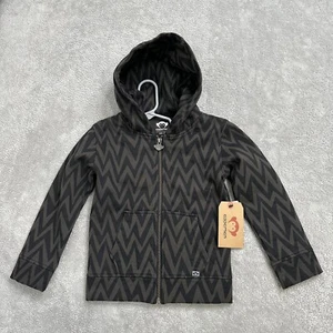 NWT Appaman Boy's Strivers Hoodie Zip Up Long Sleeve Jacket Size 4T Black Gray - Picture 1 of 9